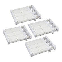 4 Pcs Closet Tension Shelf Rod Expandable Locker Organizer Adjustable Metal Storage Rack Scalable