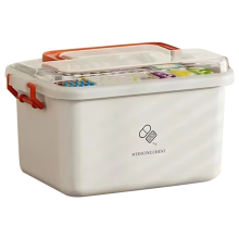 Large Capacity Box Portable Home Aid Kit Family Emergency with Multi-Layer Storage Case B
