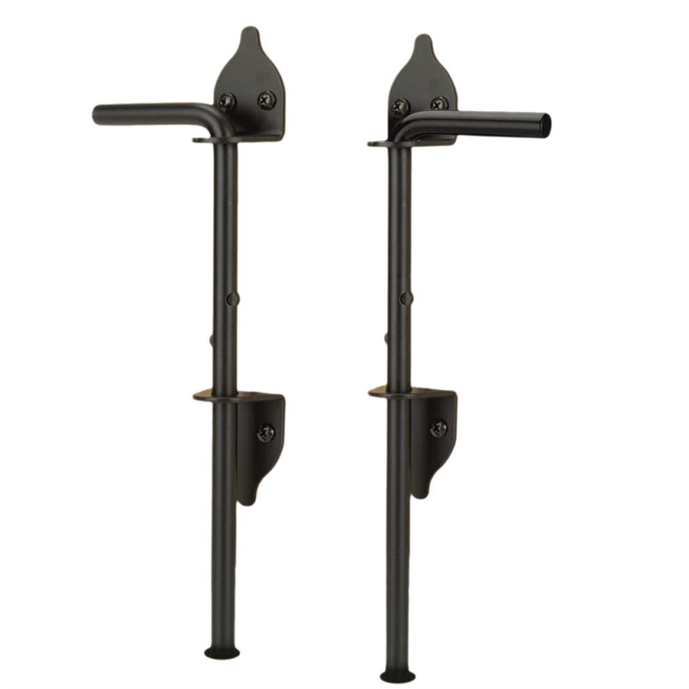 12Inch Heavy Duty Cane Bolt Gate Drop Rod Hardware Ground Latch For Wood Pvc Vinyl Metal Fences Gates, Double Doors 2Pcs 4851366133224