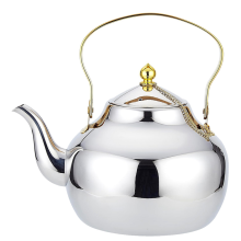 Teekanne aus Edelstahl mit Teesieb, Teekessel für den Herd, minimalistischer Stil, 1,5 l
