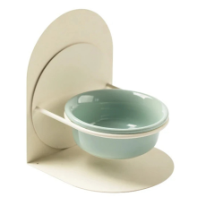 Adjustable Elevated Cat Bowl, Ceramic Food Bowl with Metal Stand, Non-Spill & Non-Slip Raised Pet Feeder