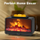 Flame Fireplace Wax Melt Warmer, Warmer with Timer, Electric for Scented EU Plug 7