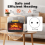 Flame Fireplace Wax Melt Warmer, Warmer with Timer, Electric for Scented EU Plug 6
