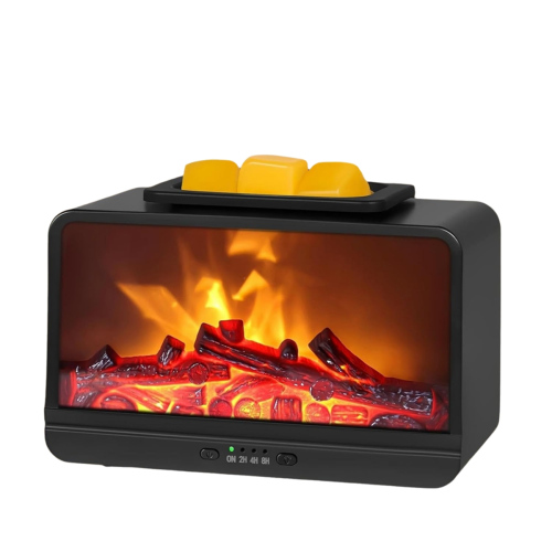 Flame Fireplace Wax Melt Warmer, Warmer with Timer, Electric for Scented EU Plug