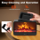 Flame Fireplace Wax Melt Warmer, Warmer with Timer, Electric for Scented EU Plug 5