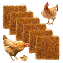 6Pcs Washable Chicken Nesting Pads,Chickens Pads Artificial Grass Rug Reusable Hens Nest Boxes Pad