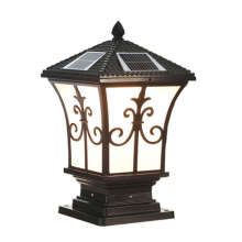 LED Solar Post Light Outdoor Dusk to Dawn Lamps Pillar Vintage Exterior Lighting Fixture
