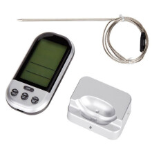 Digitales BBQ-Thermometer, kabelloser Ofen, Essen, intelligenter Fleischtemperaturtester, Countdown-Alarm, Erinnerung