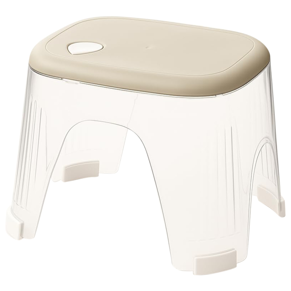Exogio Acrylic Shower Stool Waterproof - Clear Foot Rest For Shaving Legs, Corner Step Inside