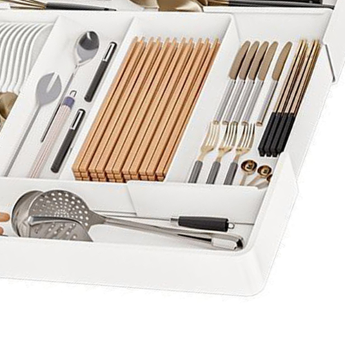 Versatile Adjustable Plastic Organizer Set - ,Large Capacity for Desk, Drawer, Coffee Bar, Kitchen & Office 2