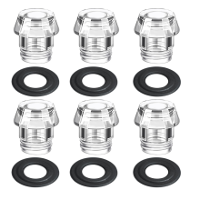 6 Sets Coffee Percolators Knob Replacement Top and Washer Ring, Transparent Pot Filters