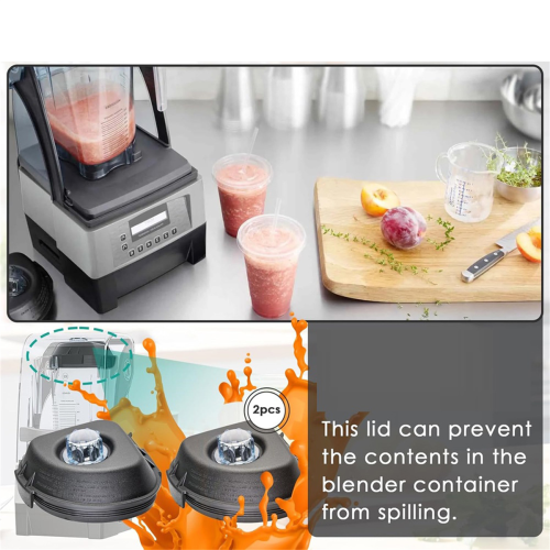 2Pcs Blender Lid for Advance Containers 48Oz & 32Oz - Replacement Cover Quiet One, VM0145 2