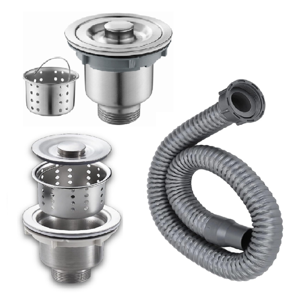 Drain Plug Basket Strainer Stainless Steel Sink Kit Hair Salon Shampoo Quick Sets 4853510370950