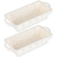 Teglia per pane in silicone con telaio rinforzato in metallo, antiaderente, 1 libbra per la cottura, confezione da 2