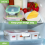 Portable Fruit Tray with Compartments, Clear Snack Organizer for Picnics & Kitchen Storage, Includes Lid Handle 3