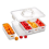 Portable Fruit Tray with Compartments, Clear Snack Organizer for Picnics & Kitchen Storage, Includes Lid Handle 1