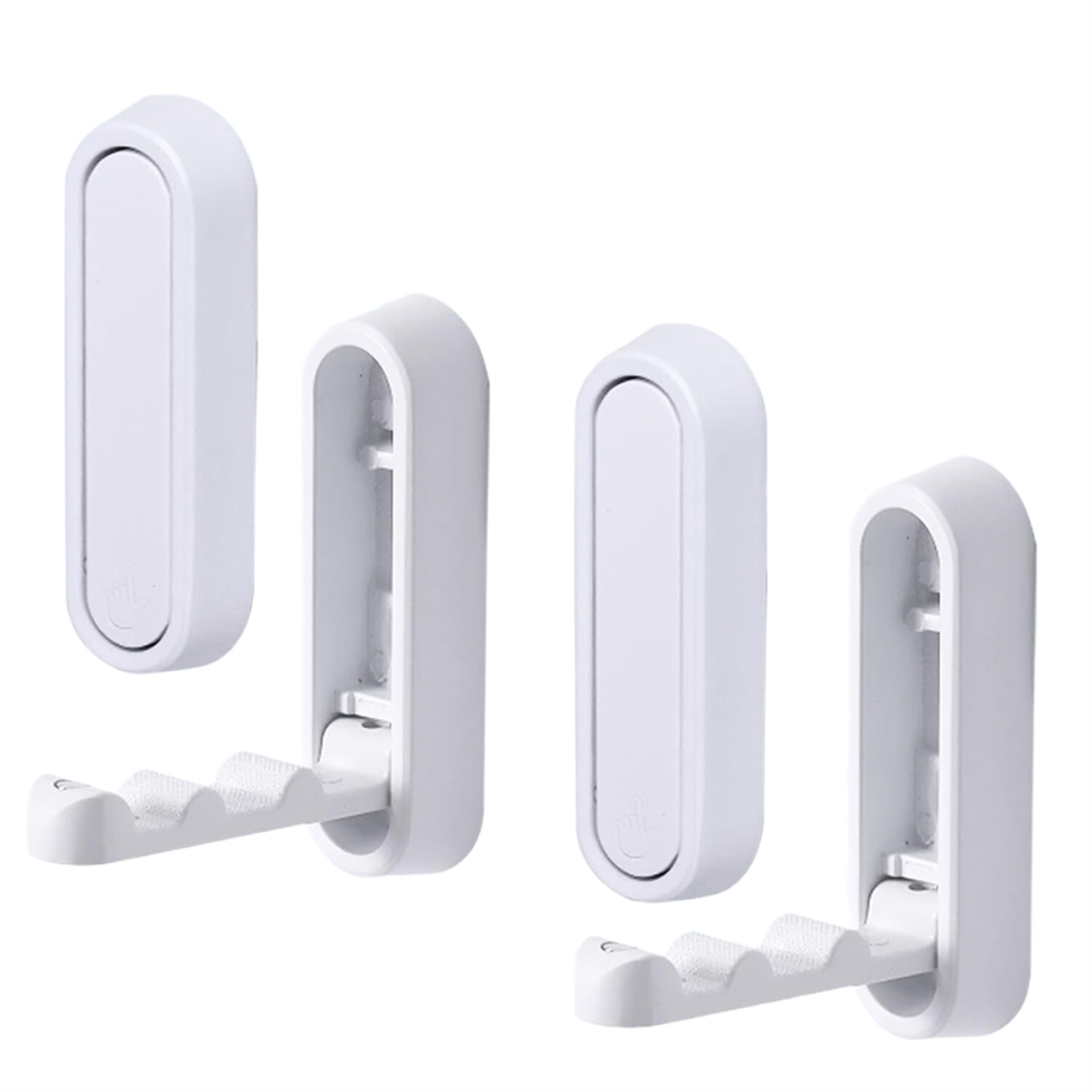 4Pcs Folding Coat Hooks, Foldable Wall Heavy Duty Zinc Alloy Hook Space-Saving Design 4851366142660