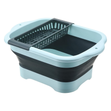 Lavandino con tappo di scarico, vasca pieghevole multiuso per esterni, lavabo, vassoio portaoggetti portatile per cucina