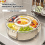 Six Grids Multi Compartment Fruit Tray Round Snack Box for Home Organization Clear Divided Rotating Serving 3