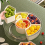 Six Grids Multi Compartment Fruit Tray Round Snack Box for Home Organization Clear Divided Rotating Serving 6