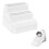Adjustable 3 Steps Litter Box Ramp with Filter Function, Detachable Trapper, for Small & Elderly Cats White 9