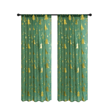 2 Pcs Festive Christmas Curtains with Snowflake Print Window for Living Room 52"W X 107.9"L