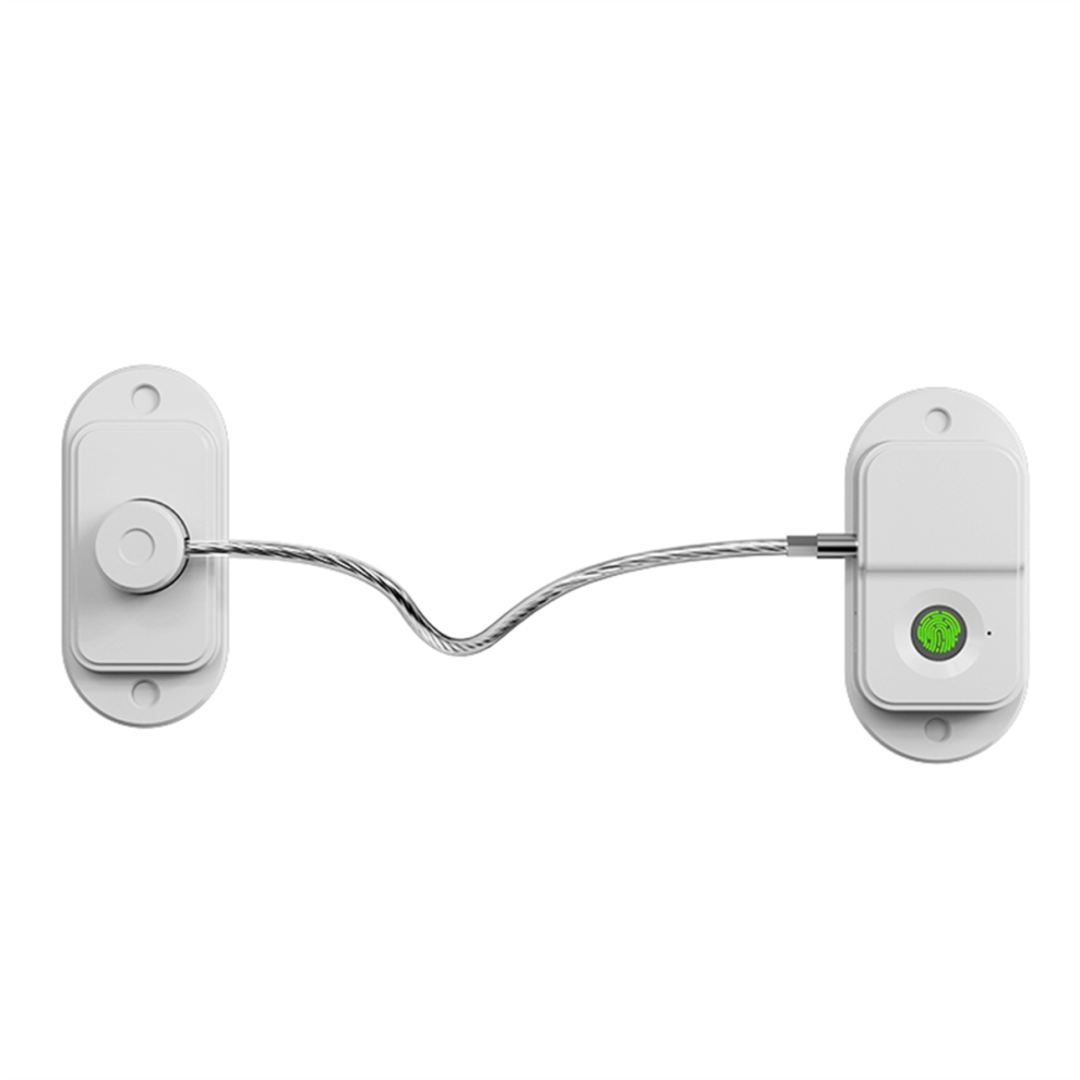 Rechargeable Fingerprint Lock Child Safety Cabinet Fridge Drawer Door Stainlesssteel Cable For Home Security,A Exogio