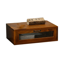 Aufbewahrungsbox mit Holzschublade, Schreibtisch-Organizer fürs Büro, Schrank mit vergrößertem Regal für Computermonitor und Frisiertisch A