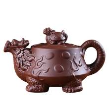 Traditionelle chinesische Teekanne aus rotem Ton, Teekannen, Puer-Set und Kaffee-Yixing-Wasserkocher, Teegeschirr, Tasse, Braun