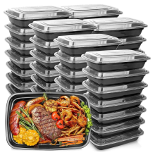 1000ml Thick Disposable Takeaway Lunch Box Tableware Can Be Microwave Heated Rectangular Plastic Bowl Food Packaging