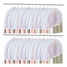Lot de 24 housses de protection pour vêtements suspendus et épaules