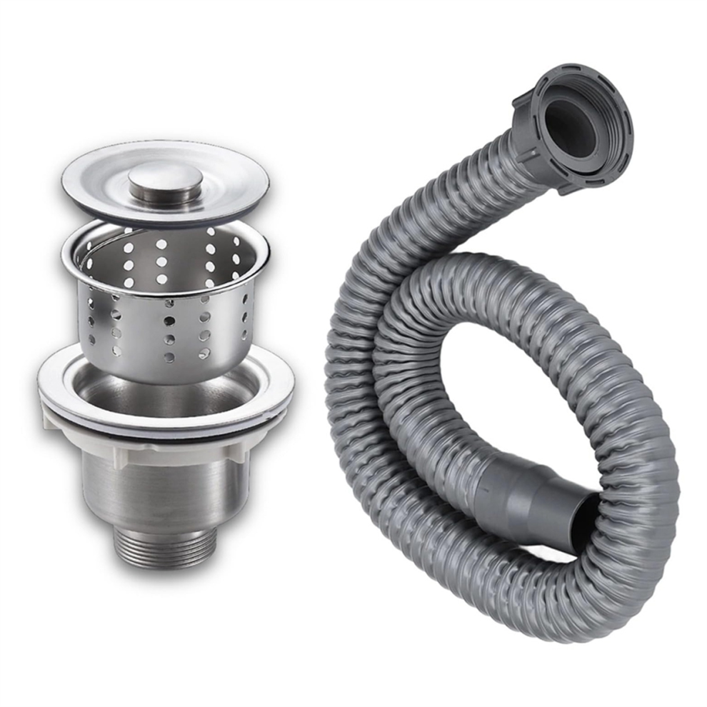 Drain Plug Basket Strainer Stainless Steel Sink Kit Hair Salon Shampoo Quick 4853510372794