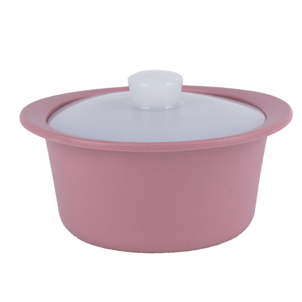 Exogio Silicone Microwave Steamer Pot With Handle & Lid-Grade Bowl, Heat-Resistant Cooker Dishwasher Safe Pink&