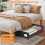Under Bed Storage with Wheels,2-Pack Containers Lids Rolling Drawer for Clothes,Shoes,B 6