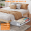 Under Bed Storage with Wheels,2-Pack Containers Lids Rolling Drawer for Clothes,Shoes,A 5