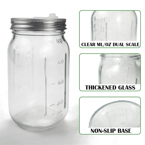 Kit de fermentation pour bocaux de 32 oz, bocal, couvercle, poids de fermentation et sas 2