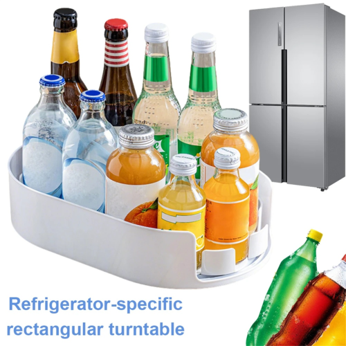 Refrigerator Rotating Storage Rack Rotatable Fridge Box Turntable Organizer for Cabinet Kitchen B 2