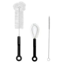 Lot de 3 brosses de nettoyage pour biberons : longue brosse à eau et couvercle pour biberons et tasses de voyage