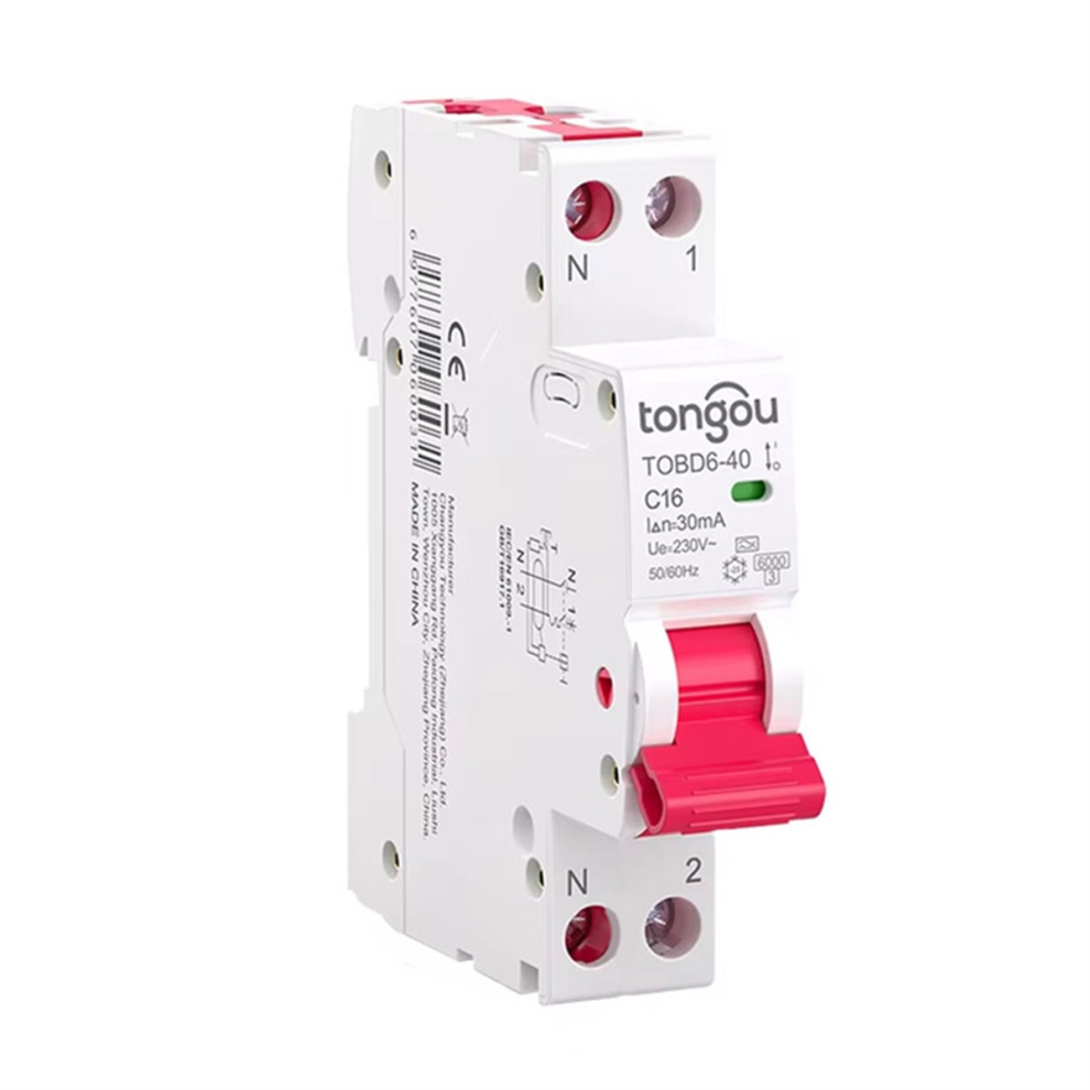Rcbo Type A 1P+N Dpn Residual Current Circuit Breaker 6Ka 30Ma,Curve B,18Mm Overcurrent & Leakage Protection 16A 4853510373616