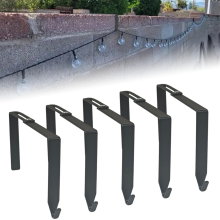 Verstellbare Haken für Lichterketten im Freien für 3,2-6 Zoll Beton-Schlackenblockwände und Zäune, 5 Stück Aufhänger