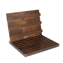Münzständer, Halter, Massivholz-Holzregal für 60 Münzen, Etui, Halter