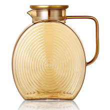 Glaskrug mit Deckel für die Kühlschranktür, 2,5 l/84 oz großer Wasserkrug für Limonade, Eistee, Griff