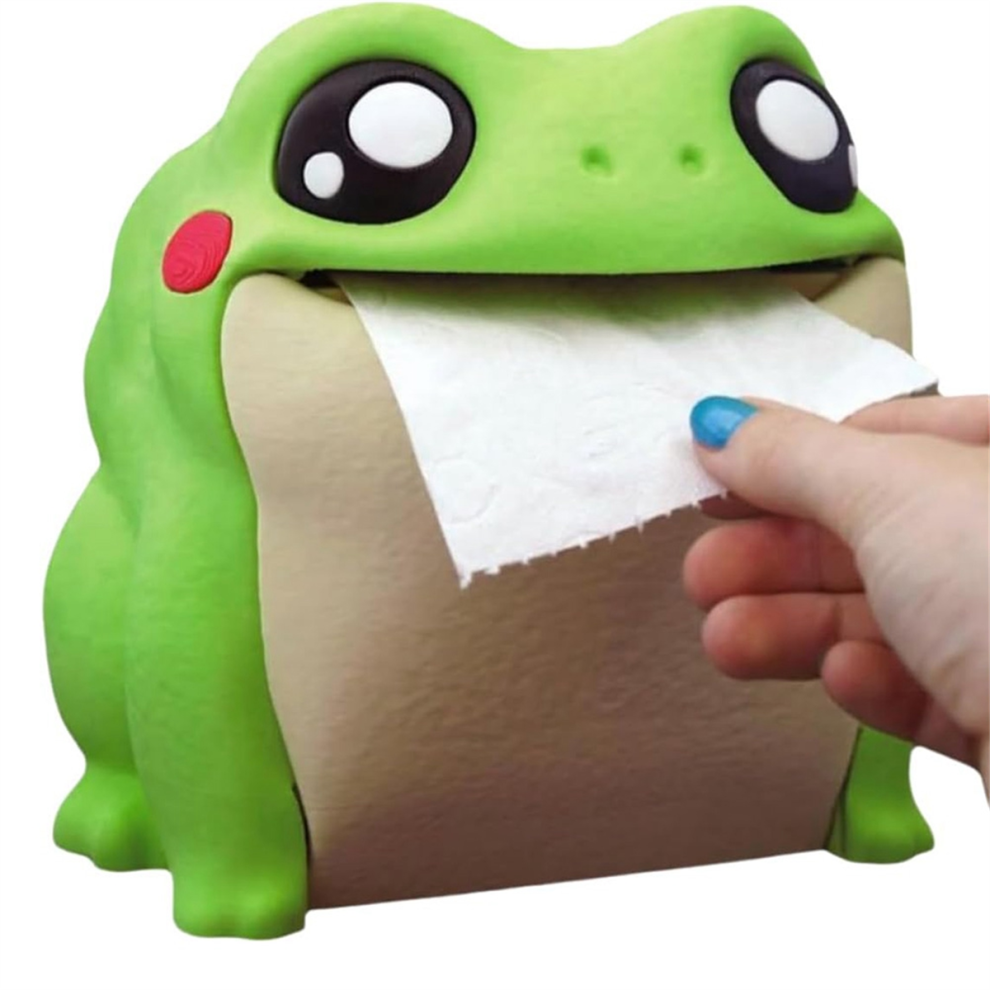 Exogio Toilet Dispenser, The Frog Towel Holder Stand, 3D Printed Resin Tissue Box For Bathroom