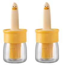 Little Yellow Duck Oil Bottle Brush and in One Household High Temperature Barbecue Silicone B