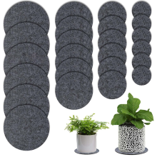 Lot de 24 dessous de verre absorbants et imperméables pour plantes, ronds et réversibles de 10,2 cm, 15,2 cm, 20,3 cm et 25,4 cm, avec soucoupes