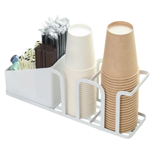 Coffee Tea Condiment Accessories Holder Multifunction Disposable Cup Organizer for Kitchen Office Break 2