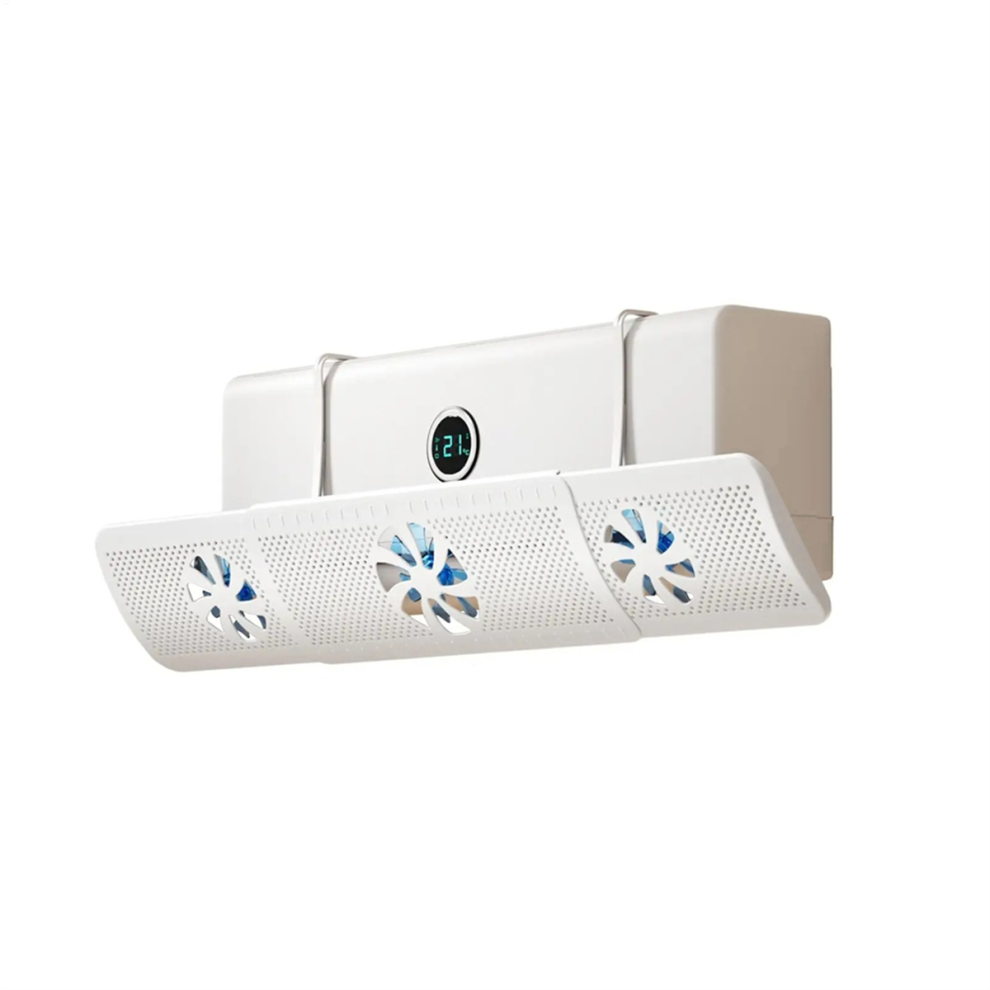 Air Deflectors For Ceiling Vents Adjustable Vent Deflector With 3 Fans Conditioner Baffle Car Home Family 4853510386913