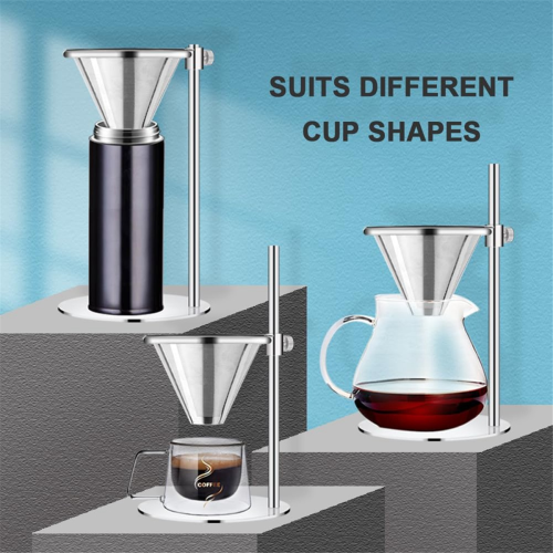 Pour over Stand, Dripper Coffee Filter Height Adjustable Brewing Holder 1