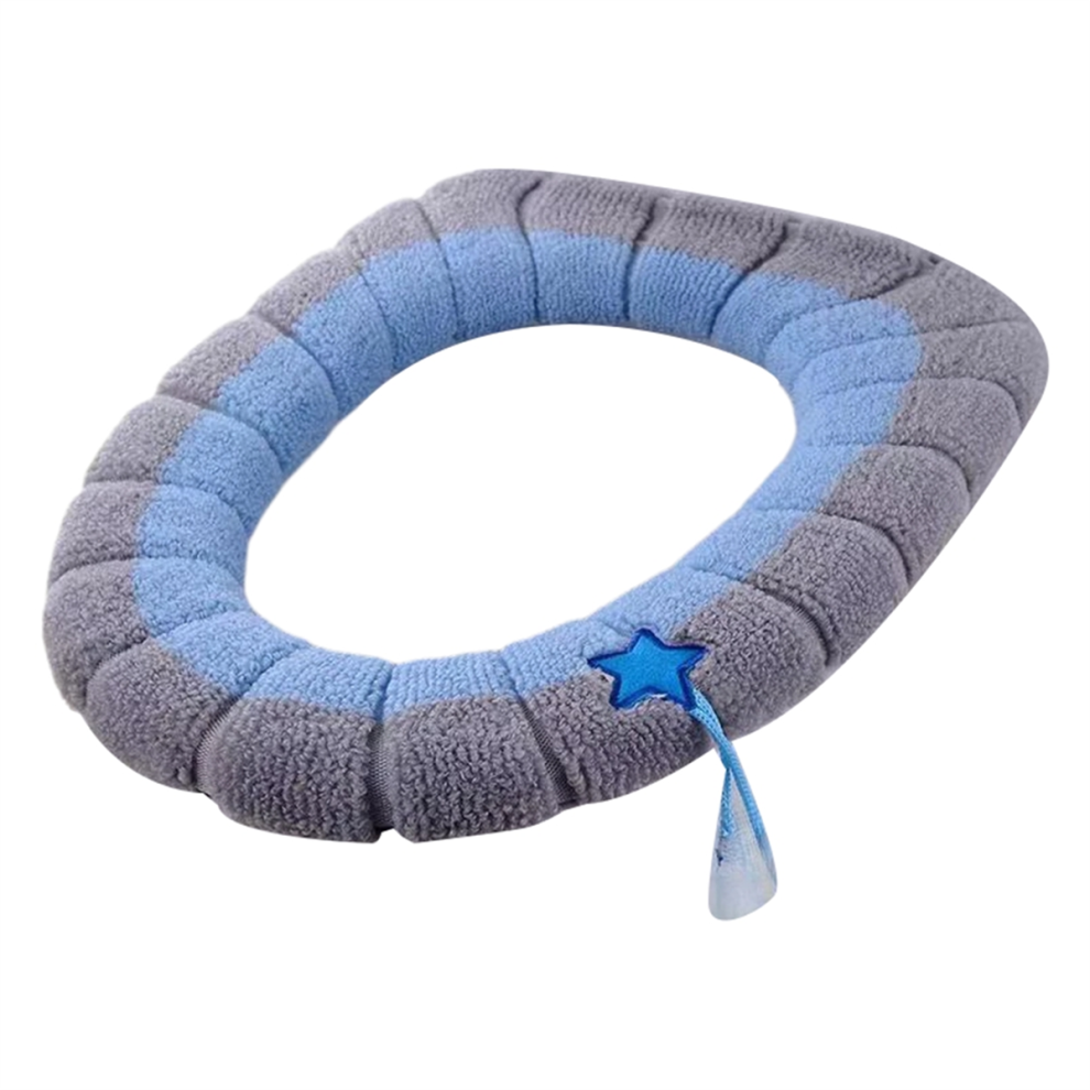 Exogio Universalportable Soft Washable Thickening Winter Plush Toilet Seat Cover Mat Bathroom Toiletpad With Accessories B