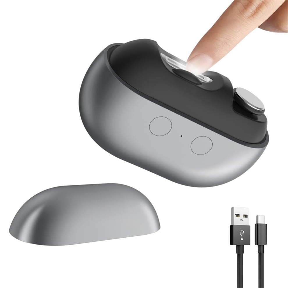 Exogio Electric Nail Clipper With Polishing, Automatic Trimmer Scraps Storage, For Adults, Seniors, And Kids